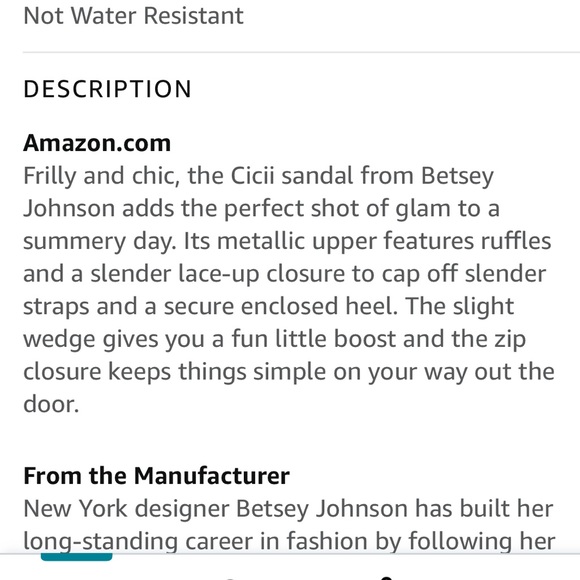 Betsey Johnson CICII Shimmer Ruffle Sandal 7 - Picture 9 of 9